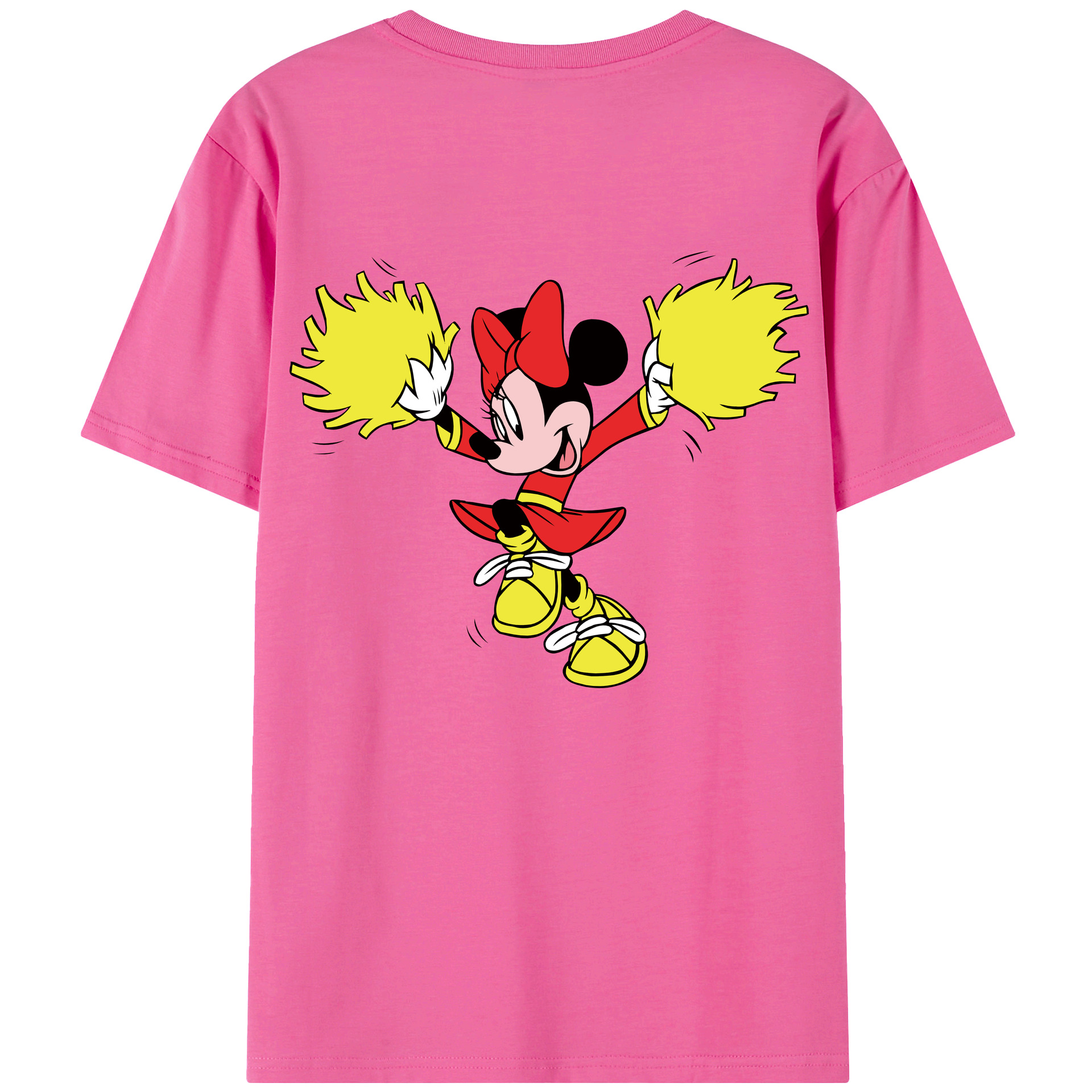 （画像用） ミッキーマウス Mickey Mouse レディース半袖Tシャツ(バックプリント)